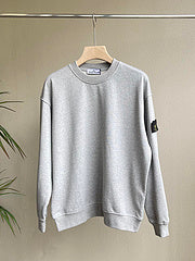 Stone Island Sweatshirt lente en zomer nieuw 7-kleuren basic klassiek badstof sweatshirt met ronde leiderpatch