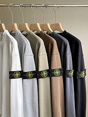 Stone Island Sweatshirt lente en zomer nieuw 7-kleuren basic klassiek badstof sweatshirt met ronde leiderpatch