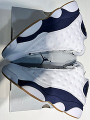 #Air Jordan 13 "Midnight Navy" witte en blauwe basketbalschoenen