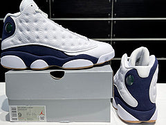 #Air Jordan 13 "Midnight Navy" witte en blauwe basketbalschoenen