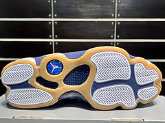 #Air Jordan 13 "Midnight Navy" witte en blauwe basketbalschoenen