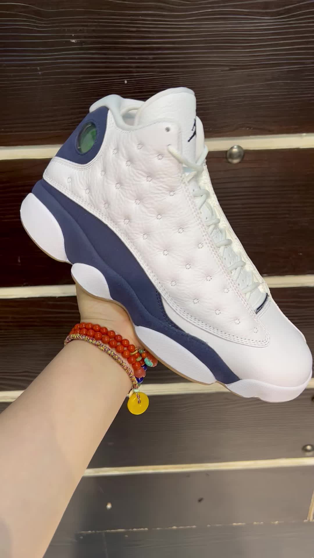 #Air Jordan 13 "Midnight Navy" witte en blauwe basketbalschoenen