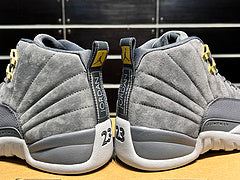 #Air Jordan 12 “Dark Grey” suède cool grijze hoge basketbalschoenen