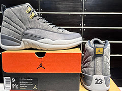 #Air Jordan 12 “Dark Grey” suède cool grijze hoge basketbalschoenen