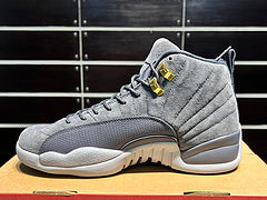 #Air Jordan 12 “Dark Grey” suède cool grijze hoge basketbalschoenen