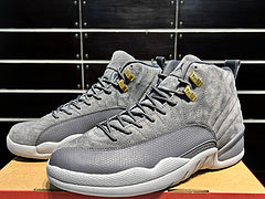 #Air Jordan 12 “Dark Grey” suède cool grijze hoge basketbalschoenen