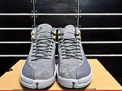 #Air Jordan 12 “Dark Grey” suède cool grijze hoge basketbalschoenen