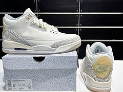 #Air Jordan 3 Craft Ivory Grey Mist-Cream 3e generatie witgrijs geoxideerde basis