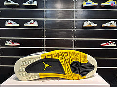 #Air Jordan 4 "Vivid Sulphur" 4e generatie kokosnoot wit gele mid-top basketbalschoenen