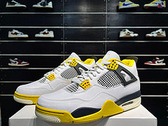 #Air Jordan 4 "Vivid Sulphur" 4e generatie kokosnoot wit gele mid-top basketbalschoenen