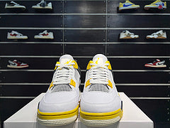 #Air Jordan 4 "Vivid Sulphur" 4e generatie kokosnoot wit gele mid-top basketbalschoenen