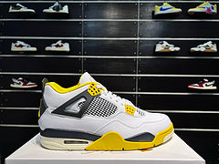 #Air Jordan 4 "Vivid Sulphur" 4e generatie kokosnoot wit gele mid-top basketbalschoenen