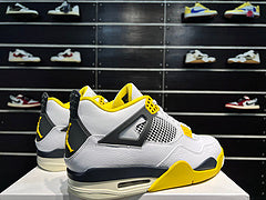 #Air Jordan 4 "Vivid Sulphur" 4e generatie kokosnoot wit gele mid-top basketbalschoenen