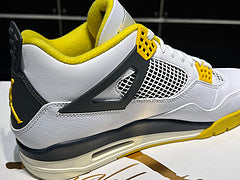 #Air Jordan 4 "Vivid Sulphur" 4e generatie kokosnoot wit gele mid-top basketbalschoenen