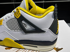 #Air Jordan 4 "Vivid Sulphur" 4e generatie kokosnoot wit gele mid-top basketbalschoenen