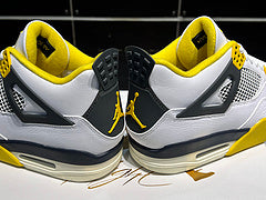 #Air Jordan 4 "Vivid Sulphur" 4e generatie kokosnoot wit gele mid-top basketbalschoenen