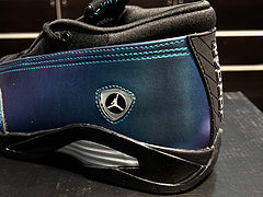 #Air Jordan 14 Low WMNS-liefdesbrief Kleur: Mineraalblauw/metallic zilver-zwart