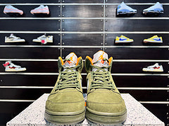 #Air Jordan 5 "Olive" 5e generatie olijfgroene hoge basketbalschoenen