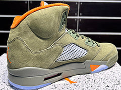 #Air Jordan 5 "Olive" 5e generatie olijfgroene hoge basketbalschoenen