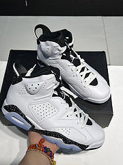 #Air Jordan 6 Reverse Oreo 6e generatie zwart-witte omgekeerde Oreo basketbalschoenen