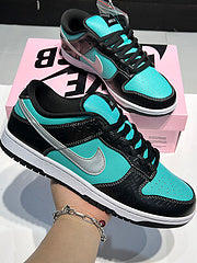 NK SB DUNK Low Diamond Supply Co.Tiffany Tiffany Diamond baskets basses décontractées noires et vertes