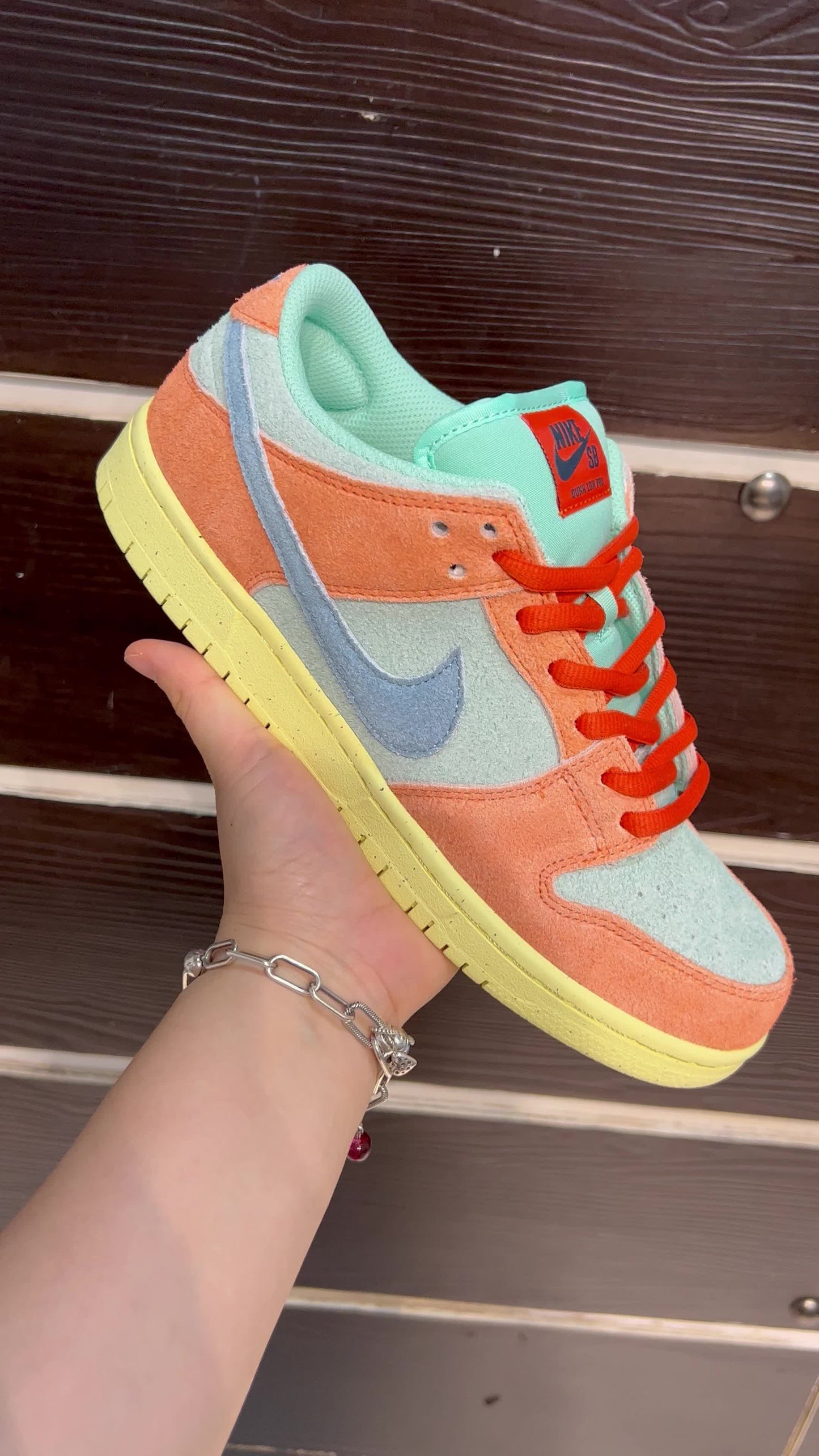 Nike SB Dunk "Noise Aqua" Tropical Fruit Pie Dunk Series Retro Low-top Casual Skateboard Chaussures