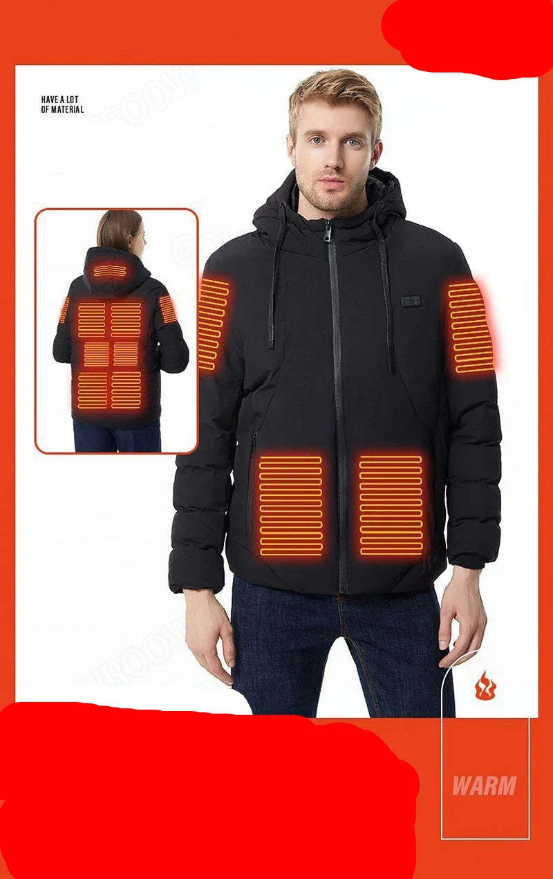 11 Areas Self Heating Jackets Women's Men's Motorcycle Warm USB Heating Vest Heating Jacket Bike Moto Jacket Winter Hiking Warm