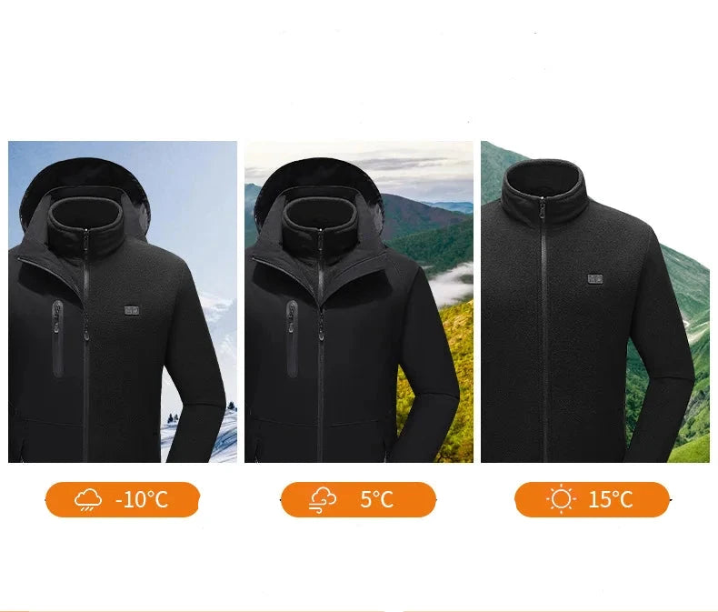 15 Areas Heated Jacket Men Jacket Heated Winter Women Electric Usb Heater Tactical Jacket Man Thermal Vest Body Warmer Coat